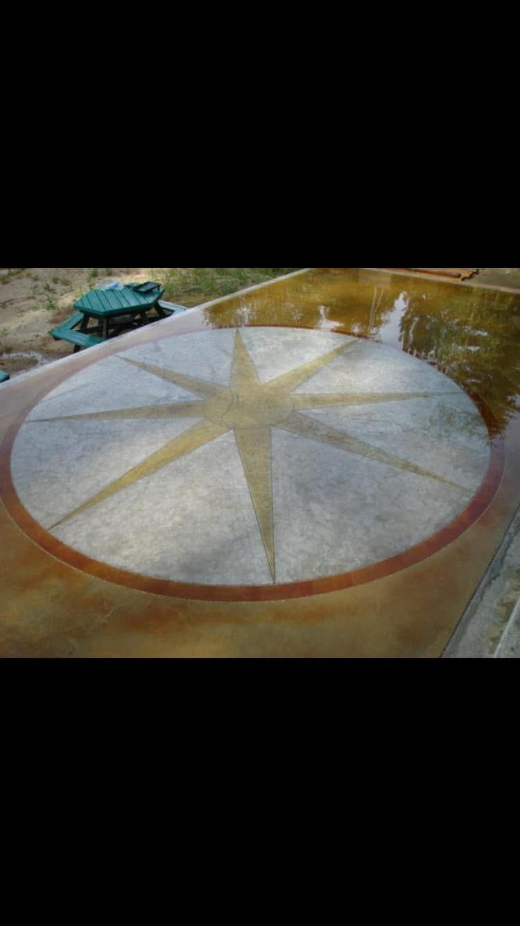 Star Stamp Patio — concrete project in Quesnel